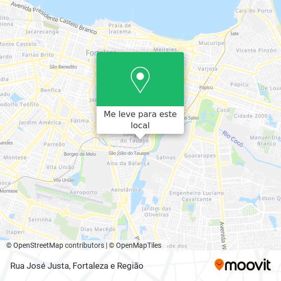 Rua José Justa mapa