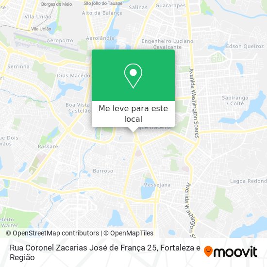 Rua Coronel Zacarias José de França 25 mapa