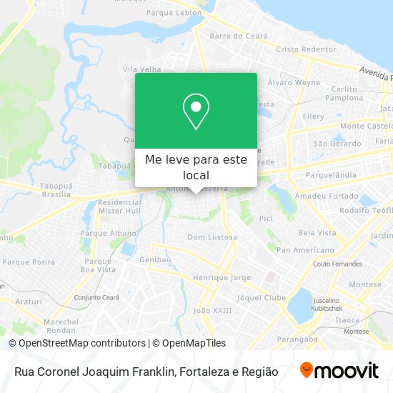 Rua Coronel Joaquim Franklin mapa