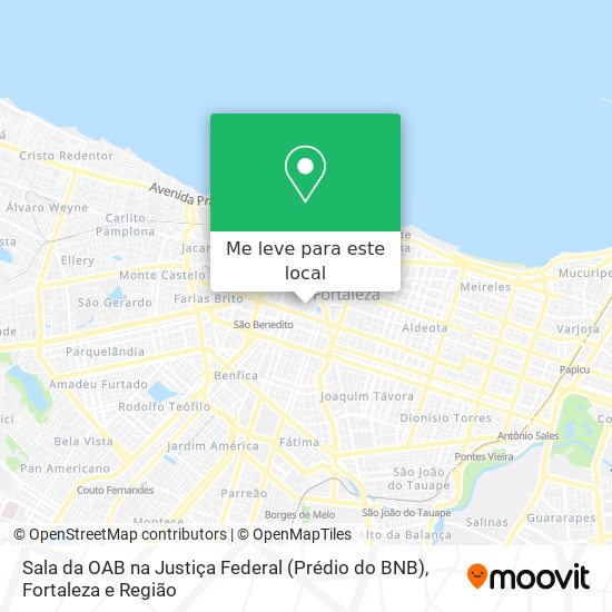 Sala da OAB na Justiça Federal (Prédio do BNB) mapa