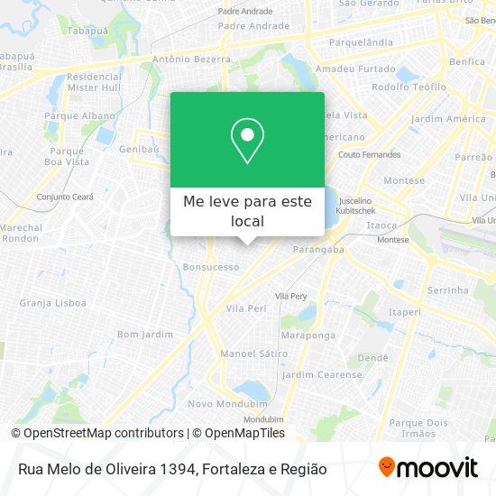 Rua Melo de Oliveira 1394 mapa