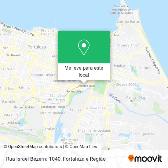 Rua Israel Bezerra 1040 mapa