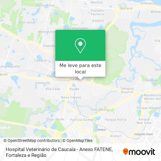 Hospital Veterinário de Caucaia - Anexo FATENE mapa