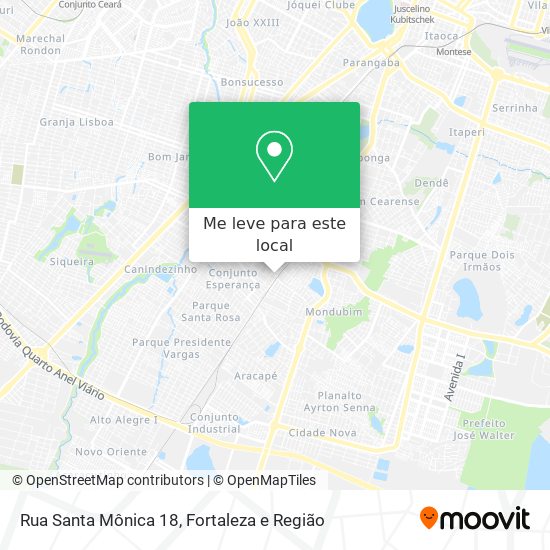 Rua Santa Mônica 18 mapa