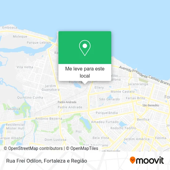 Rua Frei Odilon mapa