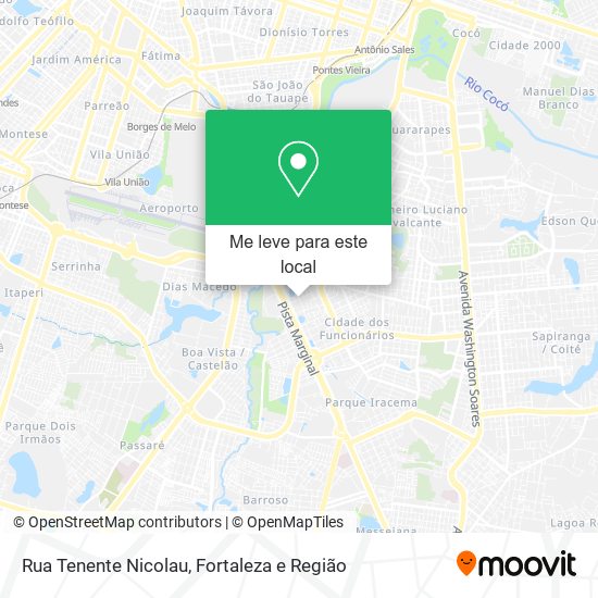 Rua Tenente Nicolau mapa