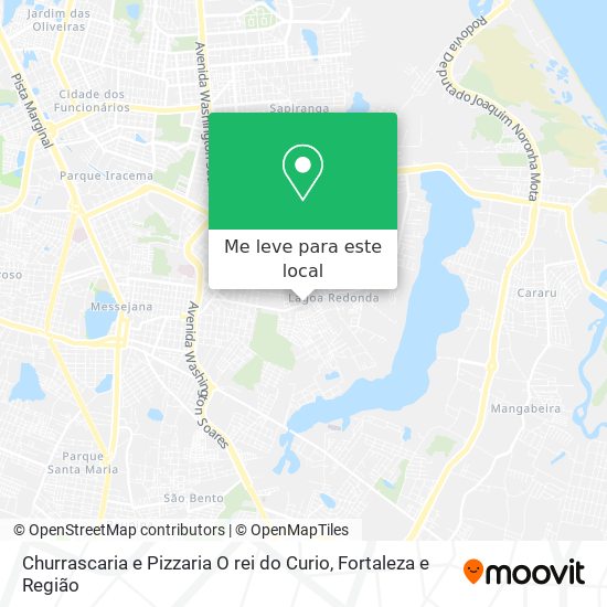 Churrascaria e Pizzaria O rei do Curio mapa