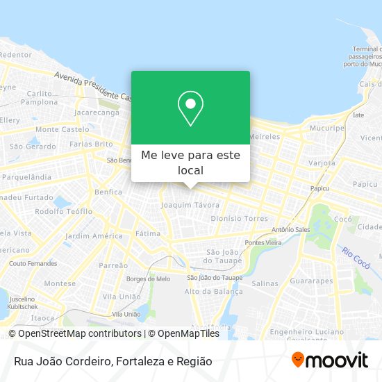 Rua João Cordeiro mapa