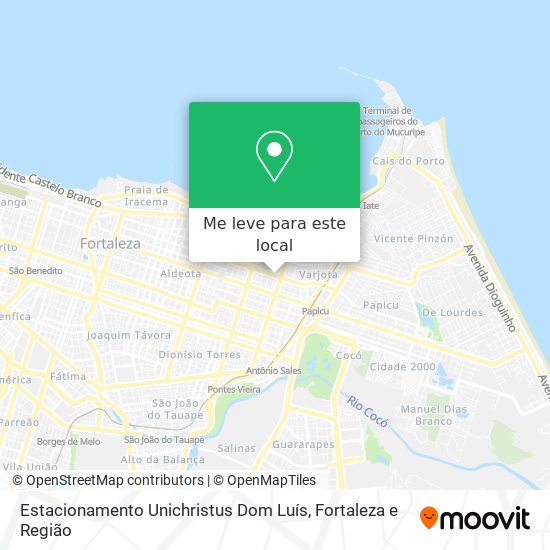 Estacionamento Unichristus Dom Luís mapa