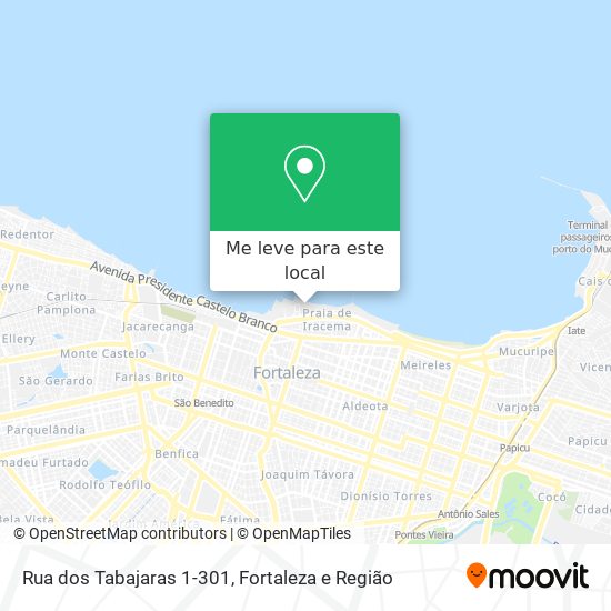 Rua dos Tabajaras 1-301 mapa