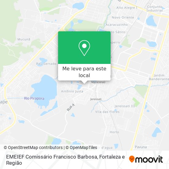 EMEIEF Comissário Francisco Barbosa mapa