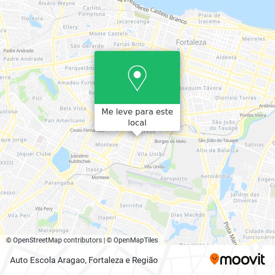 Auto Escola Aragao mapa