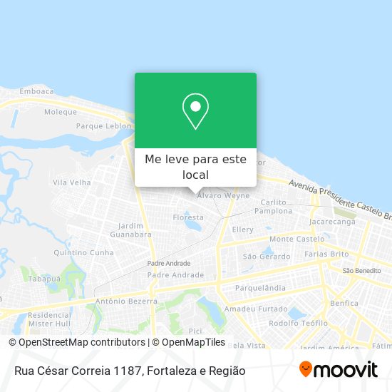 Rua César Correia 1187 mapa