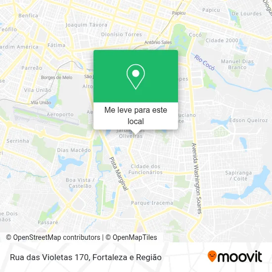 Rua das Violetas 170 mapa