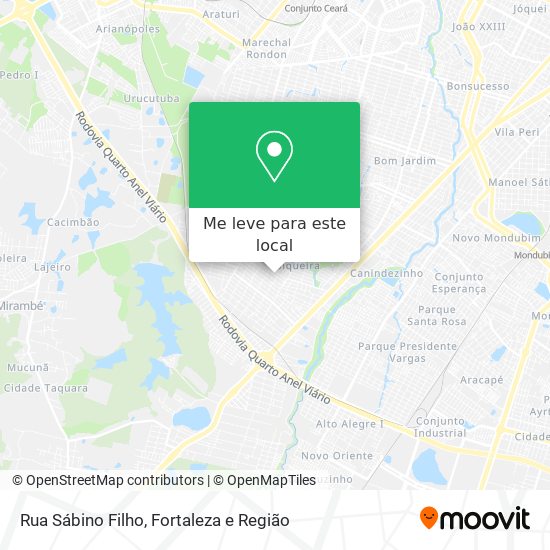 Rua Sábino Filho mapa