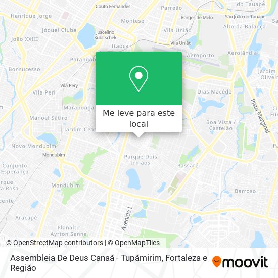 Assembleia De Deus Canaã - Tupãmirim mapa