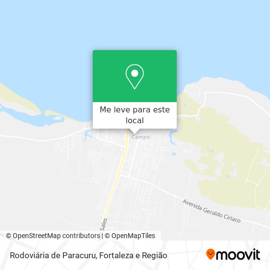 Rodoviária de Paracuru mapa