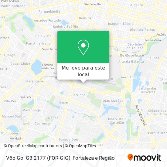 Vôo Gol G3 2177 (FOR-GIG) mapa