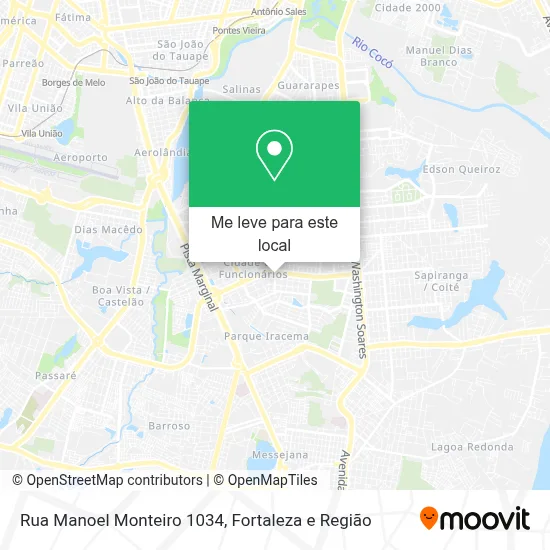 Rua Manoel Monteiro 1034 mapa