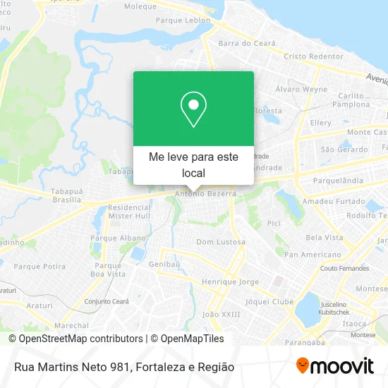 Rua Martins Neto 981 mapa