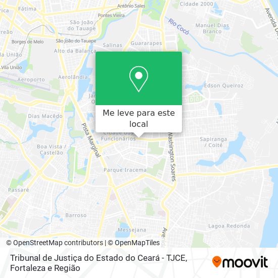 Tribunal de Justiça do Estado do Ceará - TJCE mapa