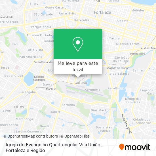 Igreja do Evangelho Quadrangular Vila União. mapa