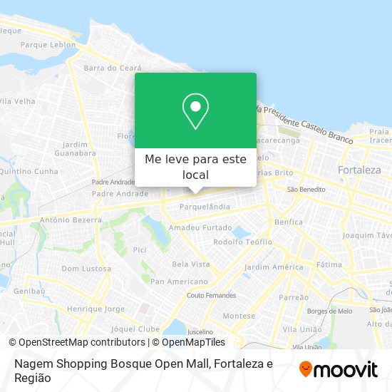 Nagem Shopping Bosque Open Mall mapa