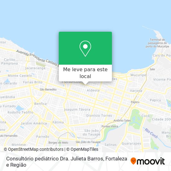 Consultório pediátrico Dra. Julieta Barros mapa