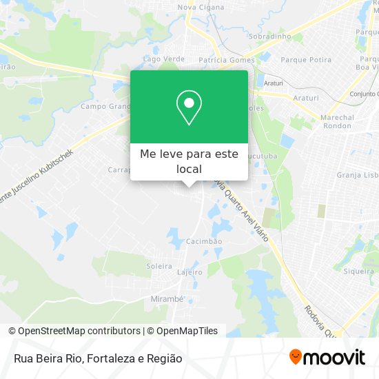 Rua Beira Rio mapa