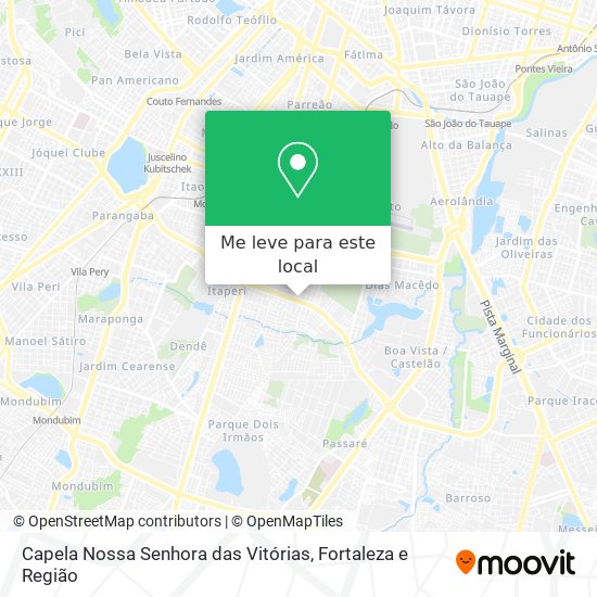 Capela Nossa Senhora das Vitórias mapa