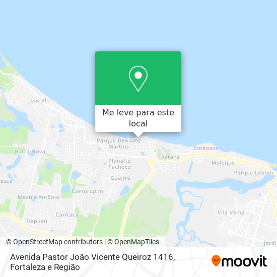 Avenida Pastor João Vicente Queiroz 1416 mapa