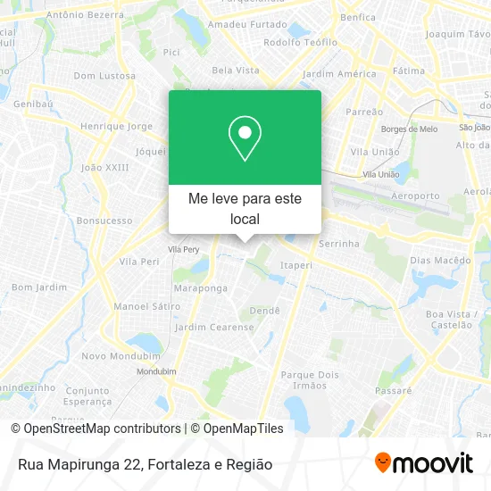 Rua Mapirunga 22 mapa