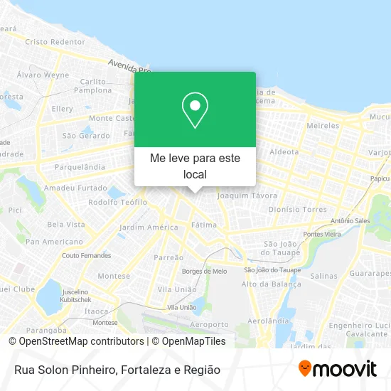 Rua Solon Pinheiro mapa