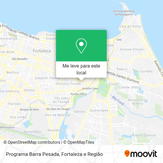 Programa Barra Pesada mapa