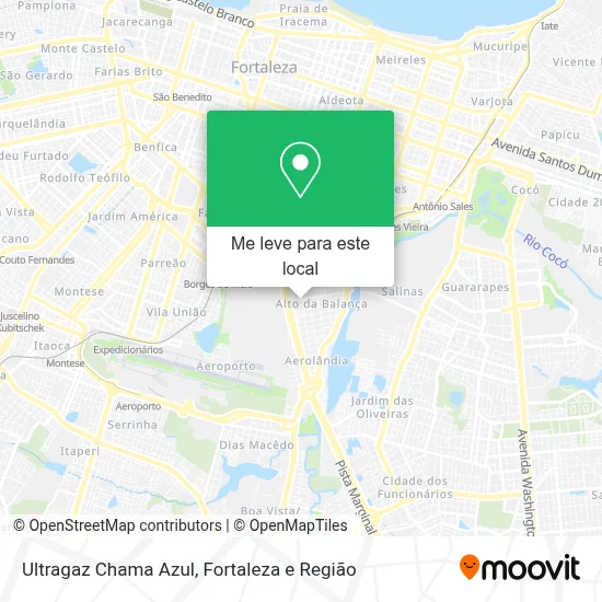 Ultragaz Chama Azul mapa