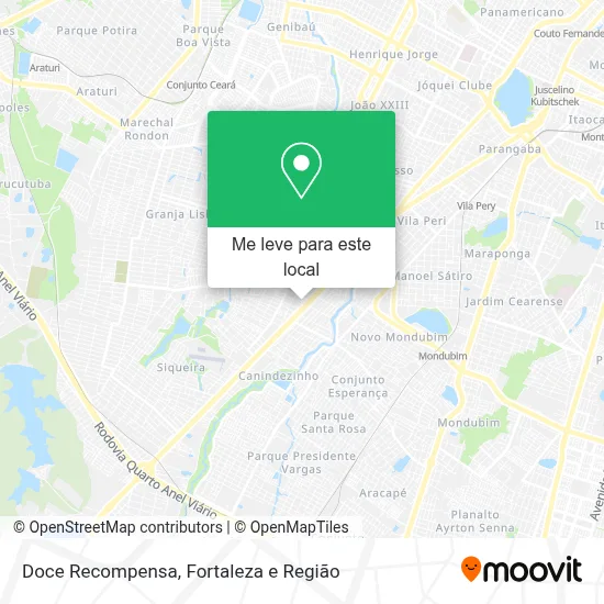 Doce Recompensa mapa