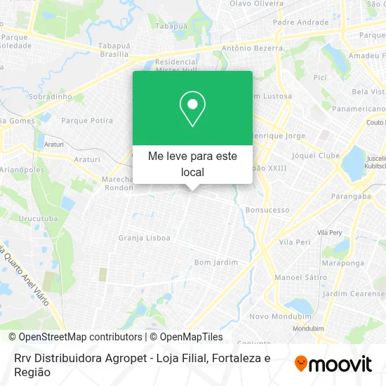 Rrv Distribuidora Agropet - Loja Filial mapa