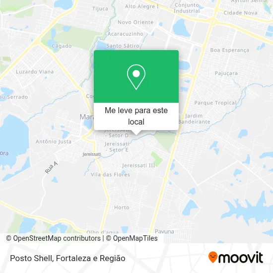 Posto Shell mapa