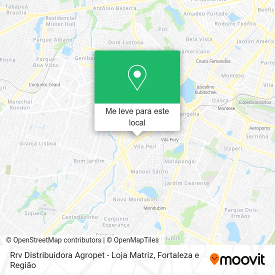 Rrv Distribuidora Agropet - Loja Matriz mapa
