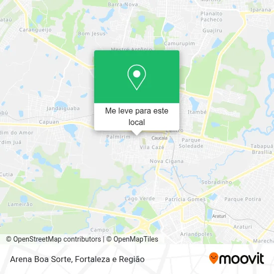 Arena Boa Sorte mapa