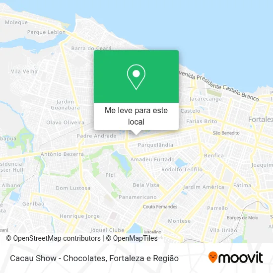 Cacau Show - Chocolates mapa