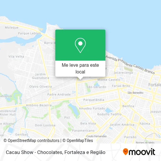 Cacau Show - Chocolates mapa
