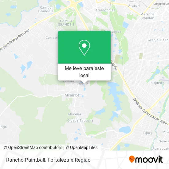Rancho Paintball mapa