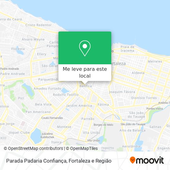 Parada Padaria Confiança mapa