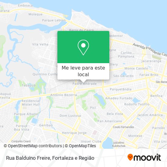 Rua Balduíno Freire mapa
