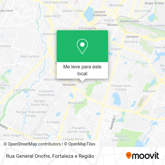 Rua General Onofre mapa