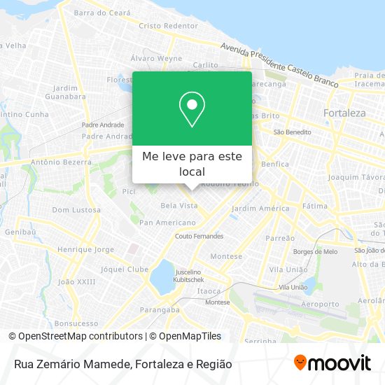 Rua Zemário Mamede mapa