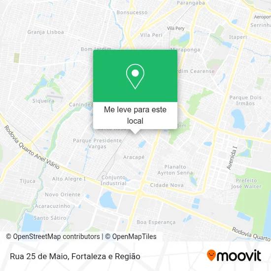 Rua 25 de Maio mapa