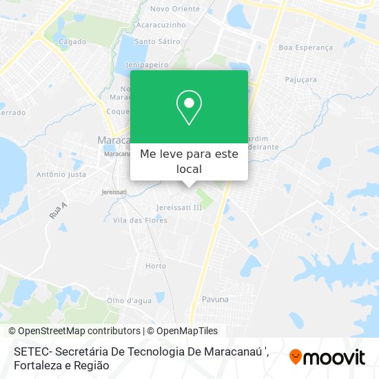 SETEC- Secretária De Tecnologia De Maracanaú ' mapa