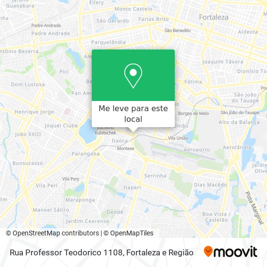 Rua Professor Teodorico 1108 mapa